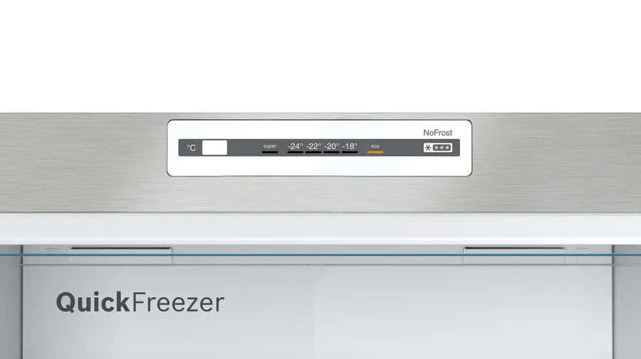 BOSCH Serie 2 No-Frost Freestanding Refrigerator, 328 Liters, Stainless Steel- KDN43NL2E8