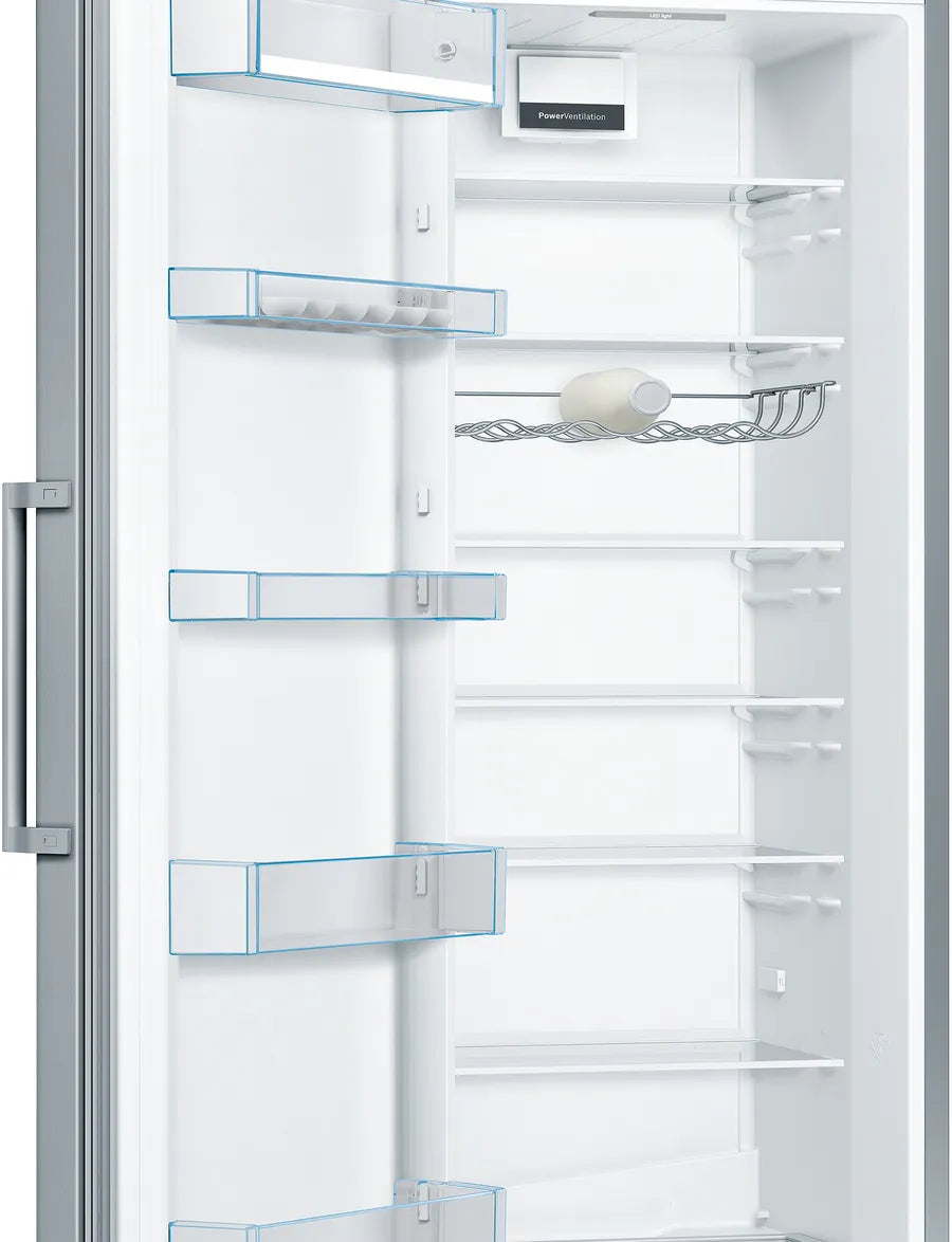 BOSCH Defrost Single Door Refrigerator, 348 Liters, Silver - KSV36VL30U