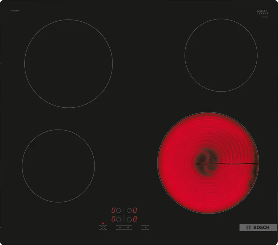 Built-In Hob BOSCH -in Electric 60 cm Black Model PKE611BA2E