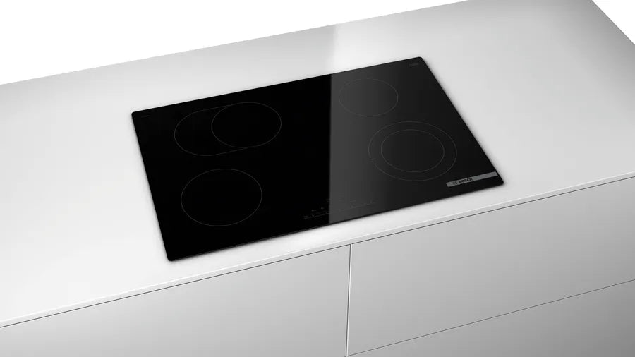 BOSCH Series 6 Electric Built-in Hob, 4 Burners, 80cm, Black - PKN811FP2E