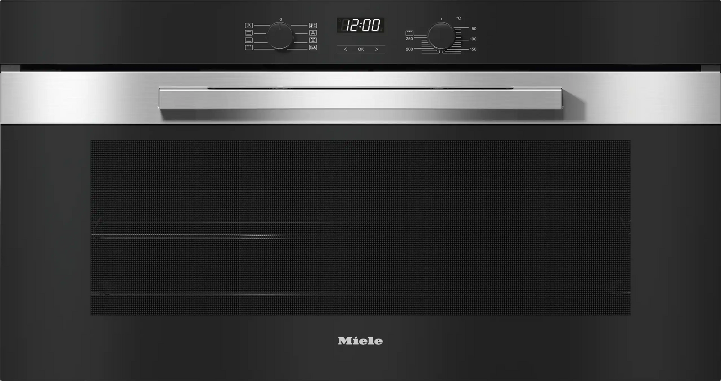 Miele Built-In Electric Oven Digital PerfectClean Black Stainless Steel 90 cm - H 2890 B