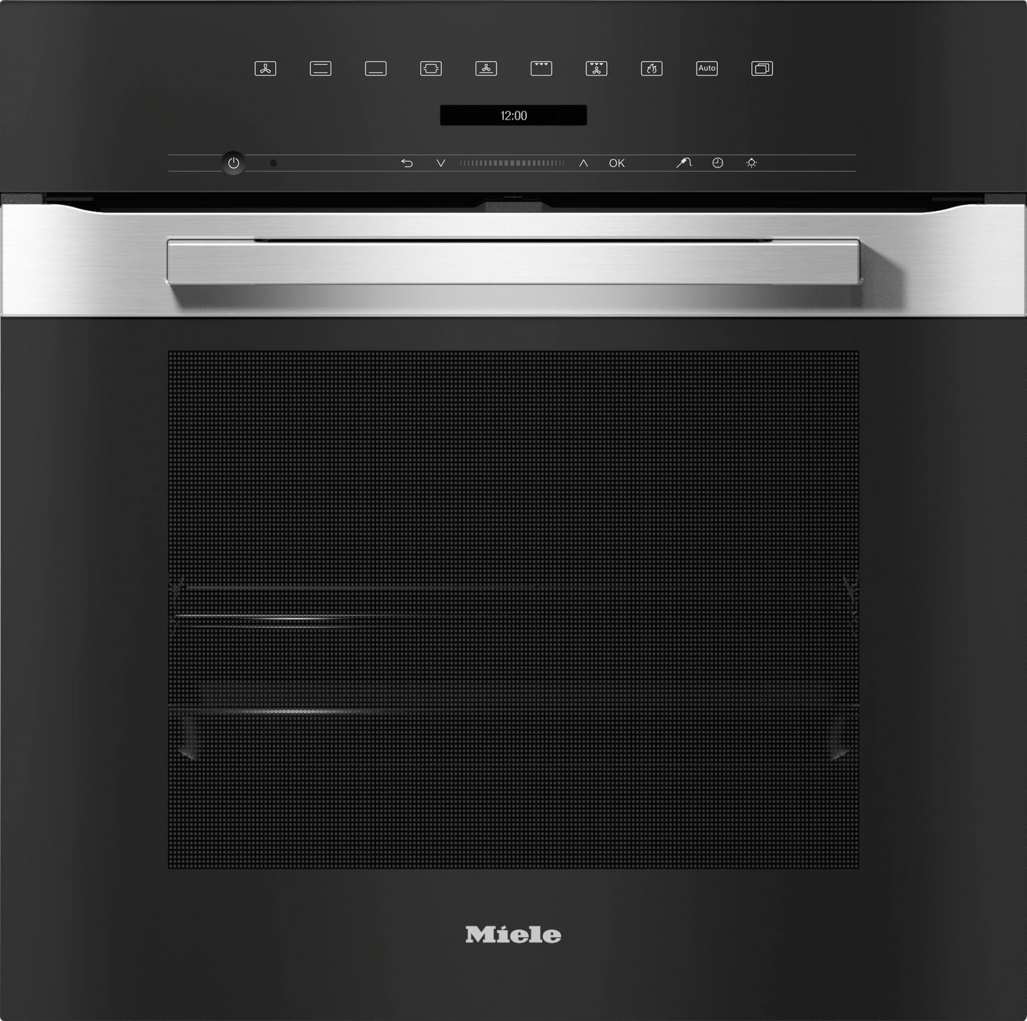 Miele Built-In Electric Oven Digital Touch Pyrolytic Soft Open Black Stainless Steel 60 cm Model-H 7262 BP