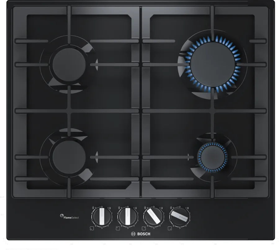 BOSCH Gas Hob 4 Burner 60 cm Black Color PCP6A6B90