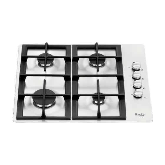 Purity Built In Gas Hob 4 Burners, Silver - PRT601F