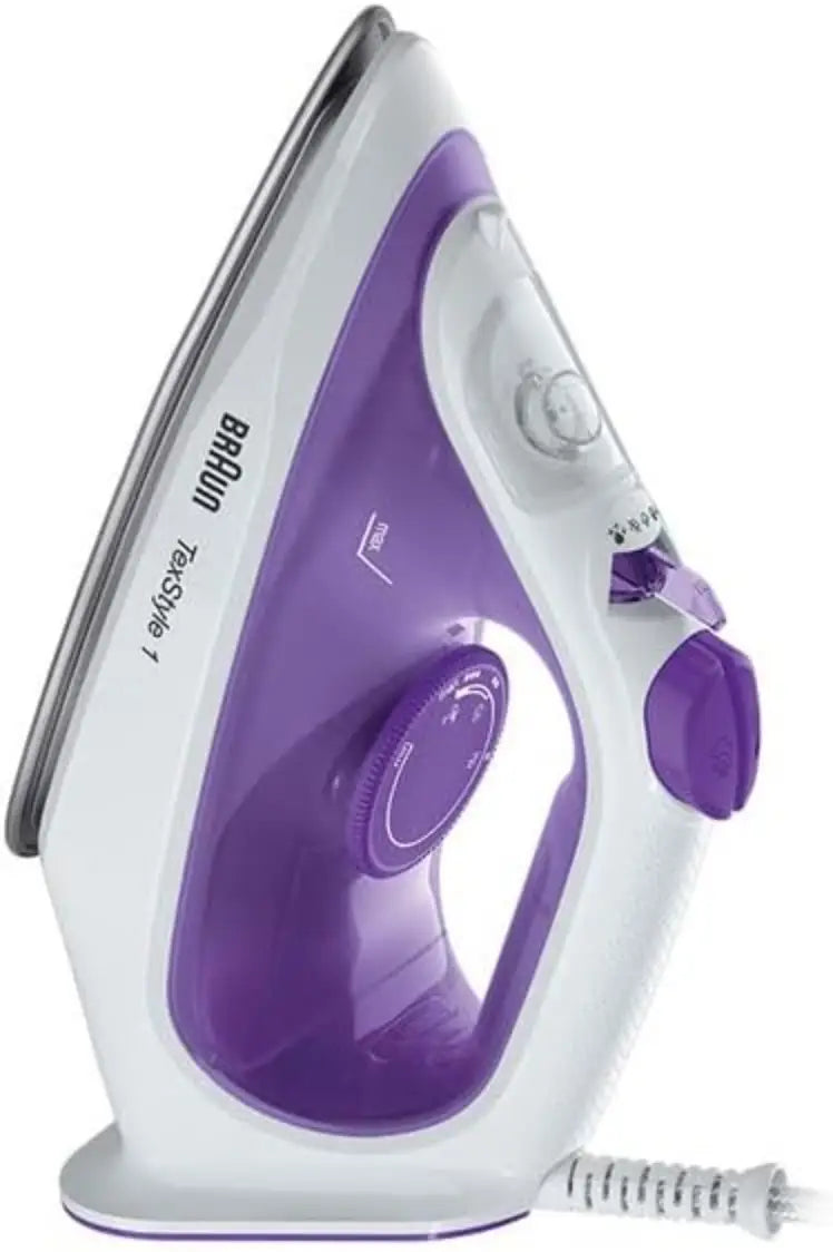 Braun Texstyle 1 Iron, 2000 Watt, White/purple- SI1080VI