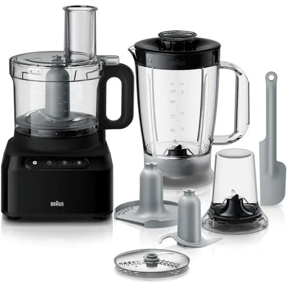 Braun PureEase Food Processor, 800 Watts, Black – FP3132BK
