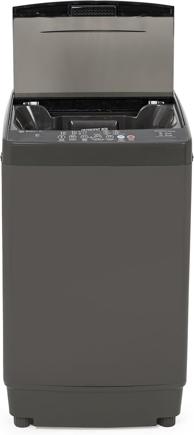 WHITE POINT Top loading Washing Machine 9 KG Digital Screen – Diamond Drum Black WPTL9DBBA