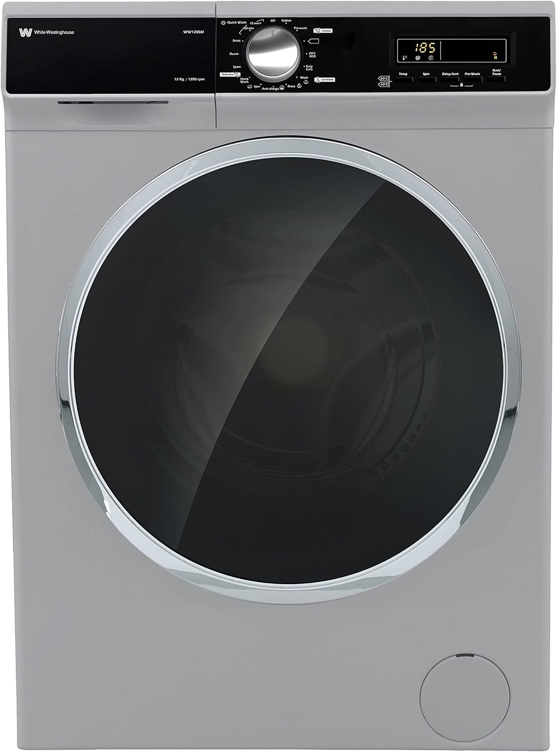 غسالة وايت ويستنجهاوس، 12 كجم، فضي – موديل WW-1200SM