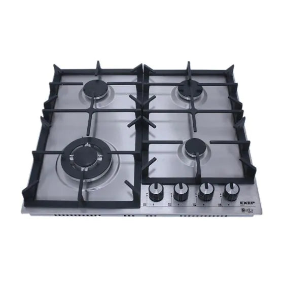 Purity Gas Built-in Hob, 60cm, 4 Burners, Silver - HPT603S