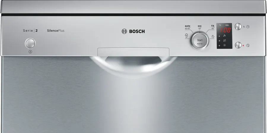 BOSCH Series 2 Dishwasher, 12 Place Settings, 5 Programs, Silver - SMS25AI00V