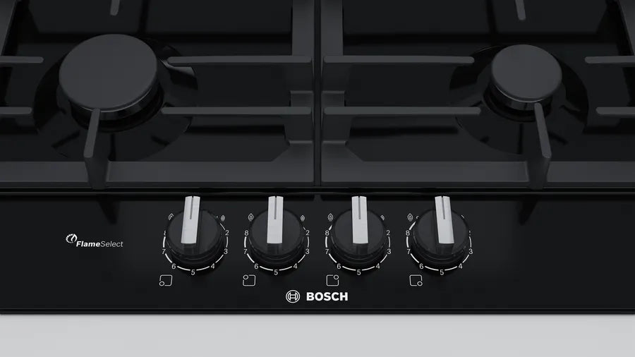 BOSCH Gas Hob 4 Burner 60 cm Black Color PCP6A6B90