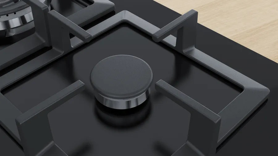 BOSCH Serie 6 Gas Built-In Hob, 5 Burners, Black - PPQ7A6B20