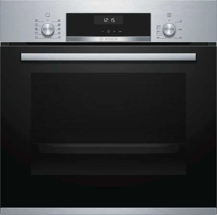 BOSCH Series 6 Built-In Electric Oven With Grill, 60 cm, 66 Liter, Stainless Steel Glass Black - HBJ558YS0G