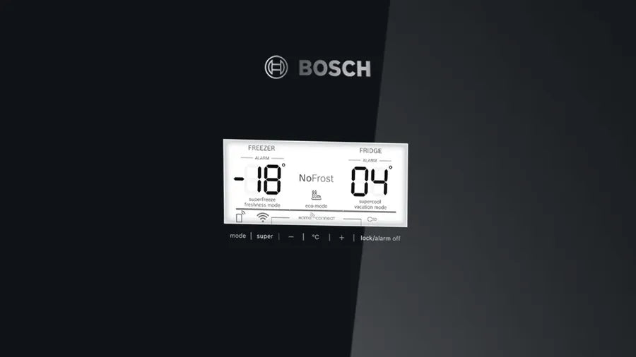 BOSCH Refrigerator Combi 435 Liter NoFrost Digital Black KGN49LB30U