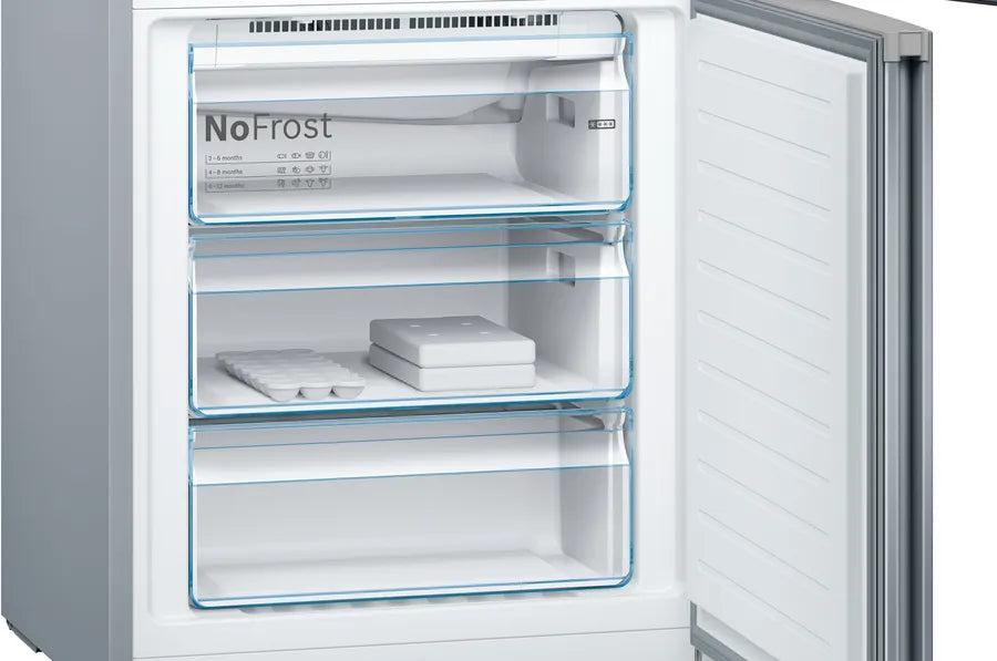 BOSCH Refrigerator Combi 435 Liter NoFrost Digital Black KGN49LB30U