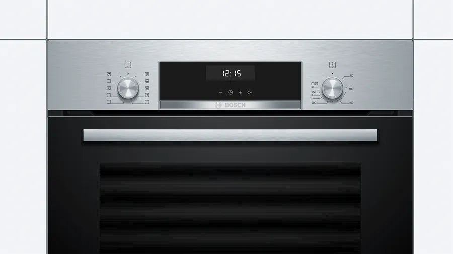 BOSCH Series 6 Built-In Electric Oven With Grill, 60 cm, 66 Liter, Stainless Steel Glass Black - HBJ558YS0G