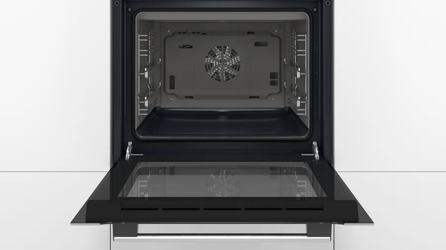 BOSCH Series 6 Built-In Electric Oven With Grill, 60 cm, 66 Liter, Stainless Steel Glass Black - HBJ558YS0G