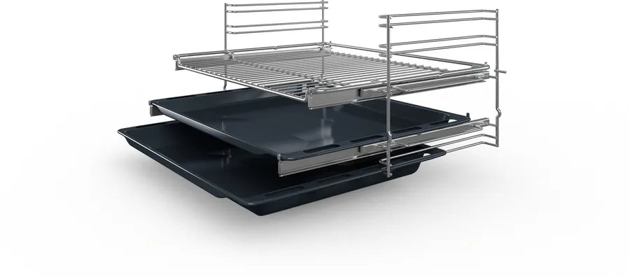BOSCH Series 6 Built-In Electric Oven With Grill, 60 cm, 66 Liter, Stainless Steel Glass Black - HBJ558YS0G