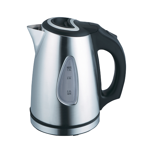 Electric Kettle 1 Liter 1370W Stainless Steel with Removable Filter and Stylish Design
-TM1008