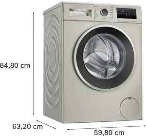 BOSCH Front Load Washing Machine, 8 Kg, Silver - WAN282X1EG