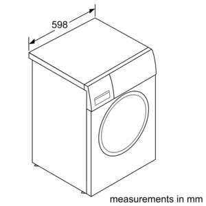 BOSCH Front Load Washing Machine, 8 Kg, Silver - WAN282X1EG