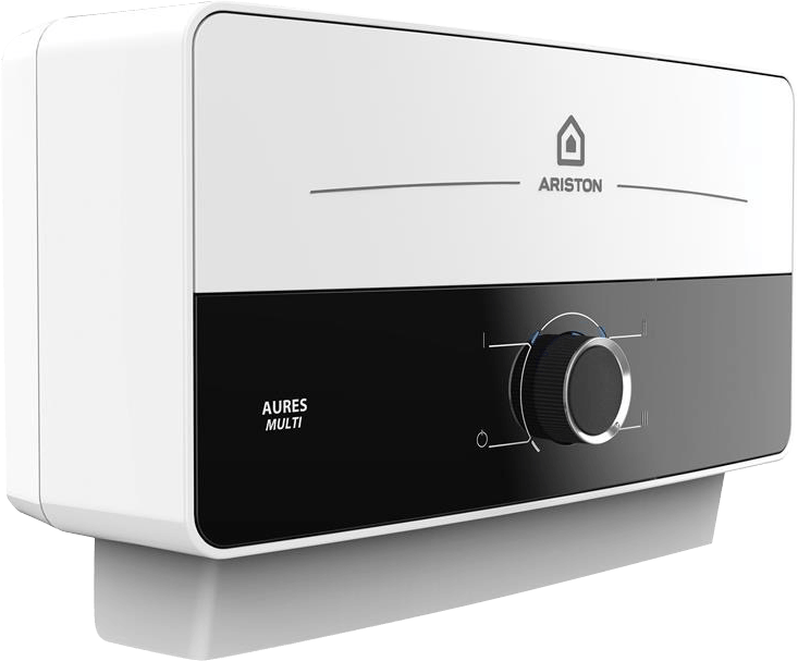ARISTON Aures Slim Multi Instant Water Heater, 9.5 kW, Black and White - AURESM95EU
