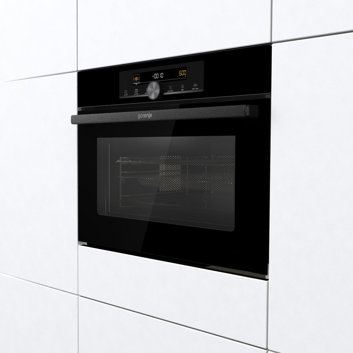 Gorenje G600 Digital Built-In Electric Oven With Microwave, 60 cm, 50 Liter, Black - BCM4547A10BG