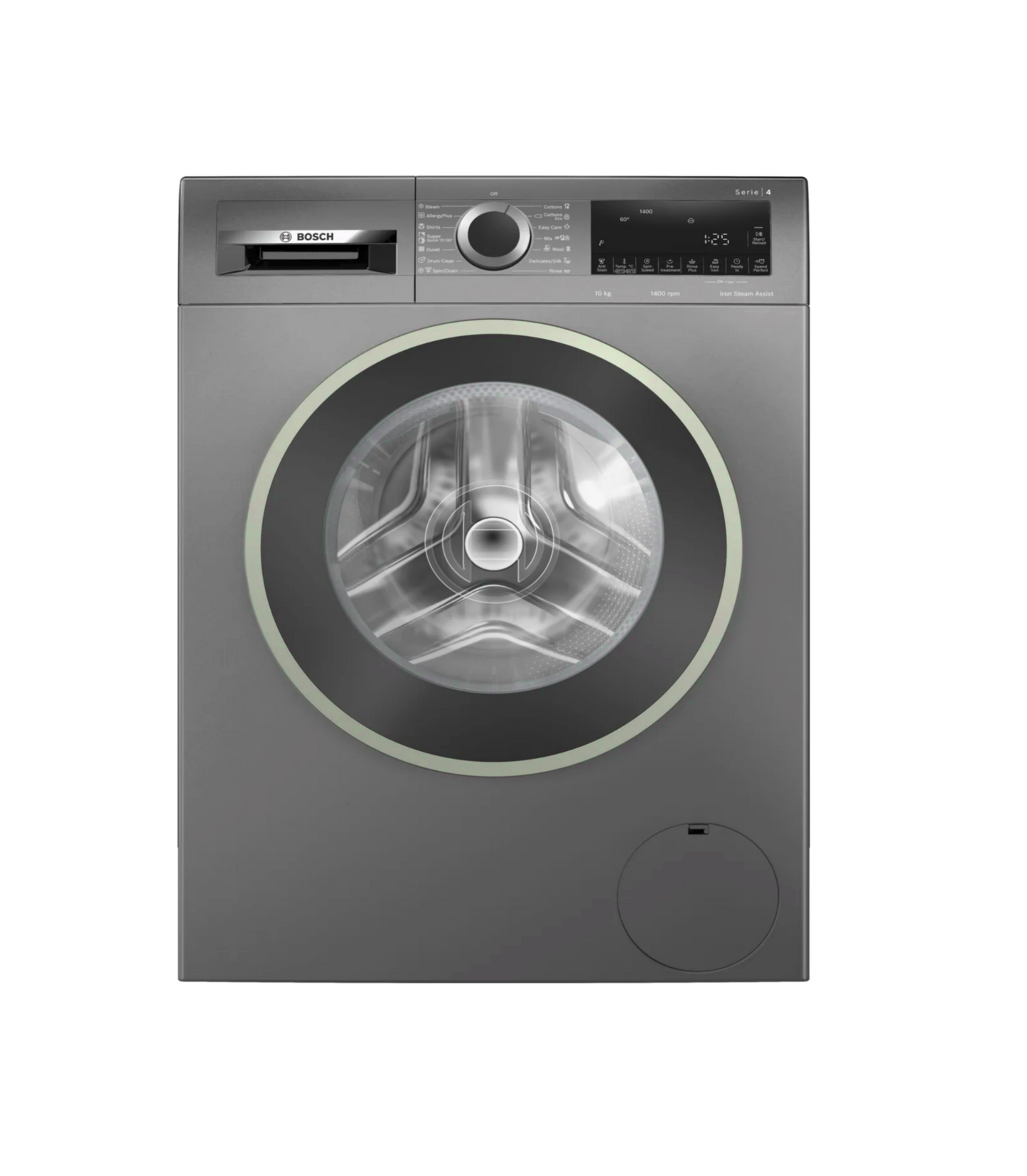 BOSCH Digital Front Load Full Automatic Washing Machine Technology, 10 kg, Graphite Grey - WGA254ZREG