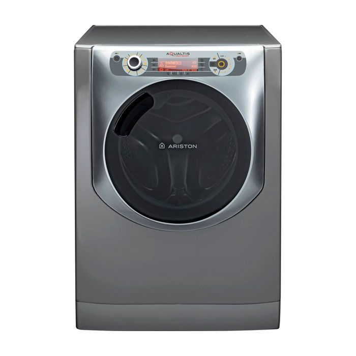 ARISTON Front-Loading Digital Washing Machine, 11 kg Capacity, Silver - AQ113D 697D X EX