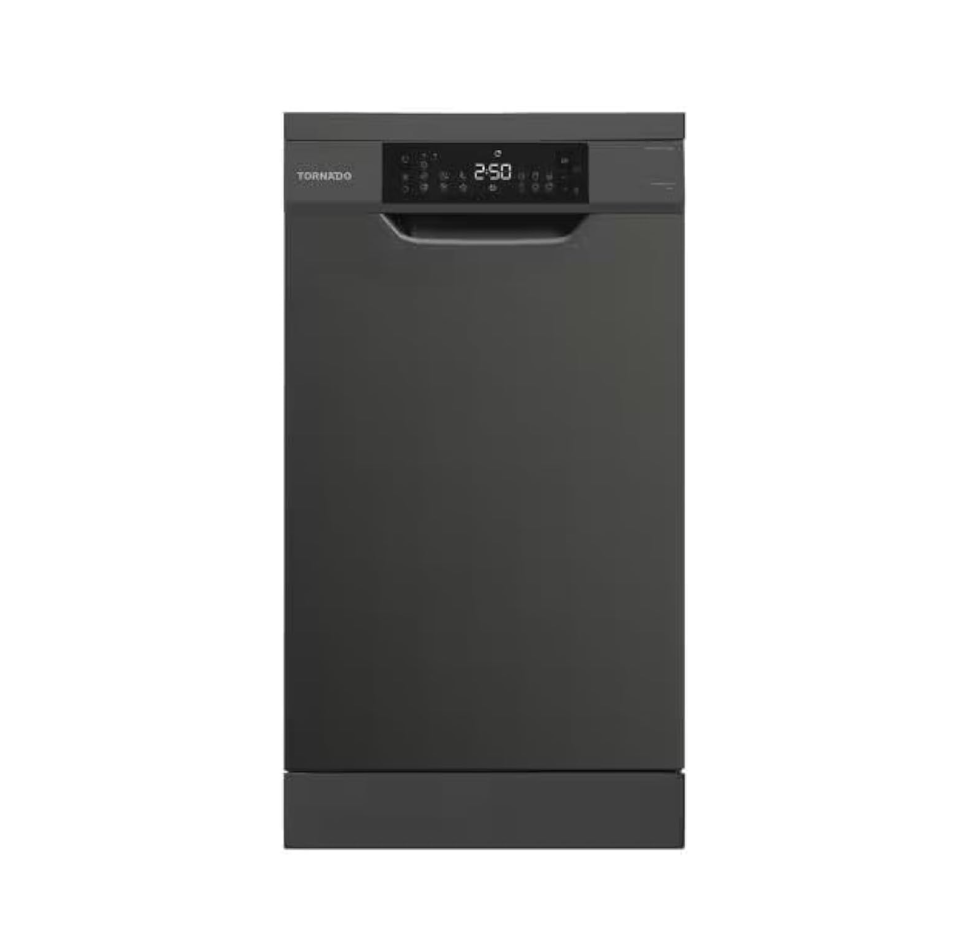 TORNADO Dishwasher 10 Person 45 cm Digital 7 Programs Black TDV-FN107CBK