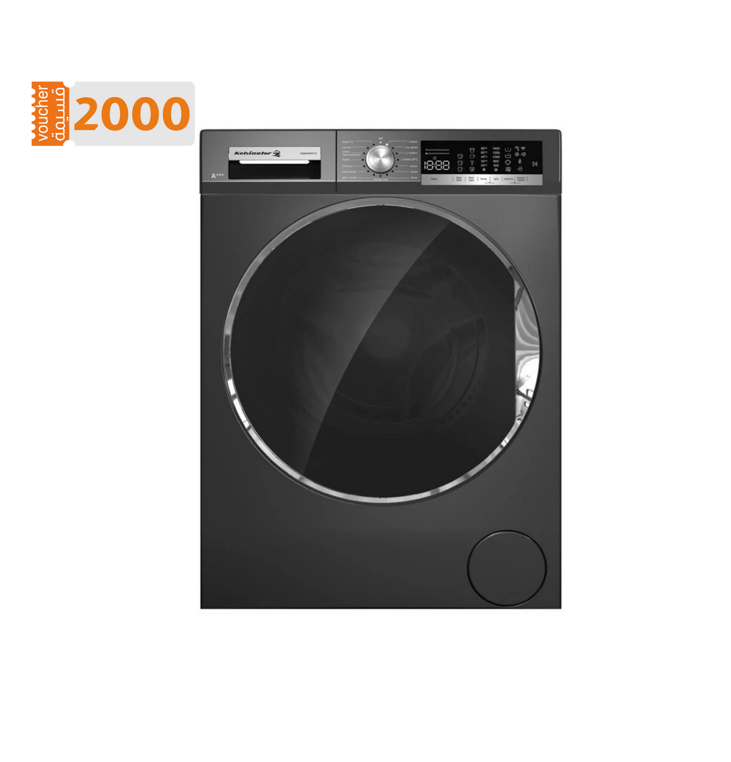 Kelvinator Washing Machine 12KG, 1400 RPM, Steam Wash – KWM10FST12