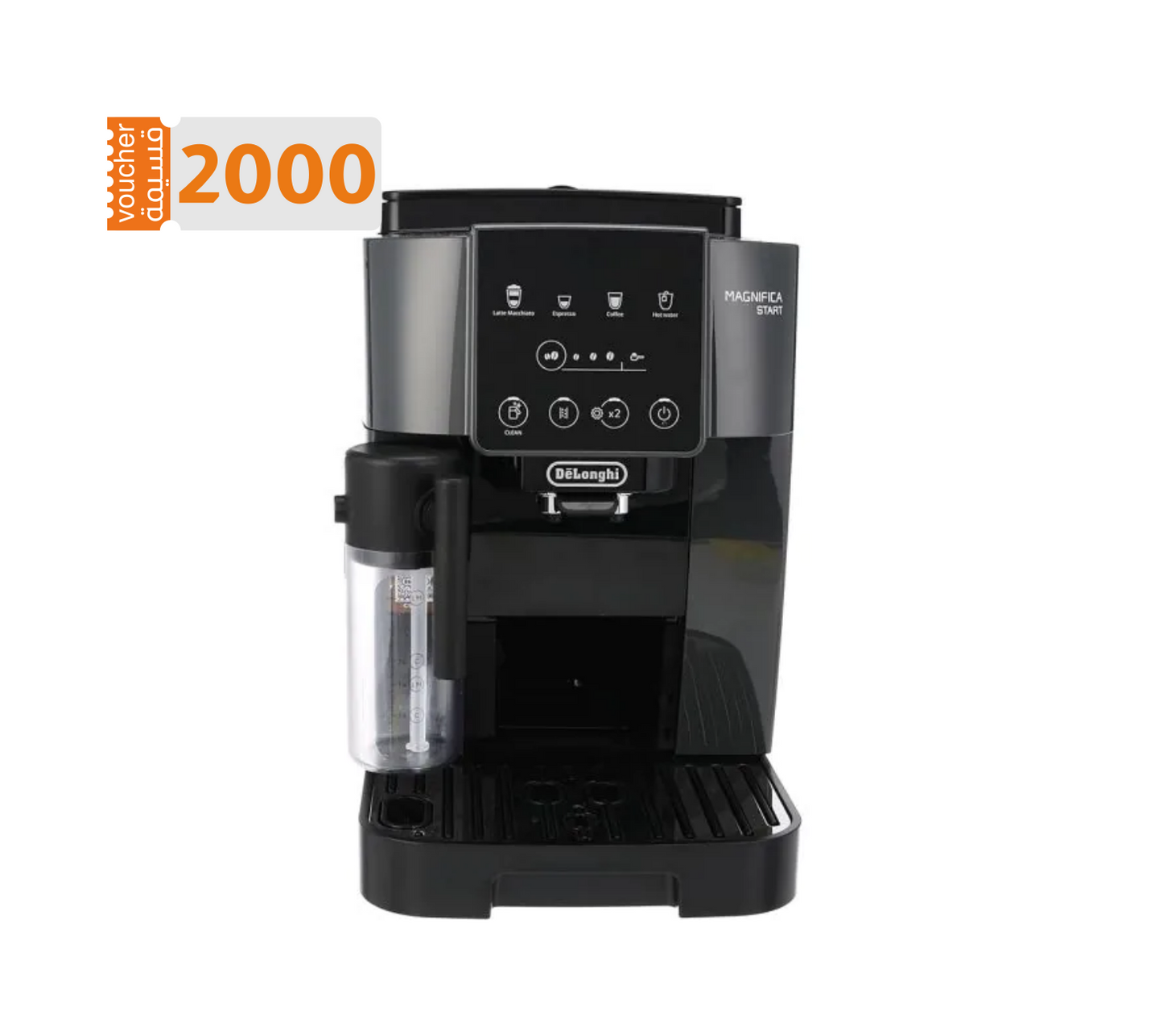 DELONGHI DL Espresso Machine, 1 Cup, 1450 Watt, Black and Grey - ECAM223.61.GB