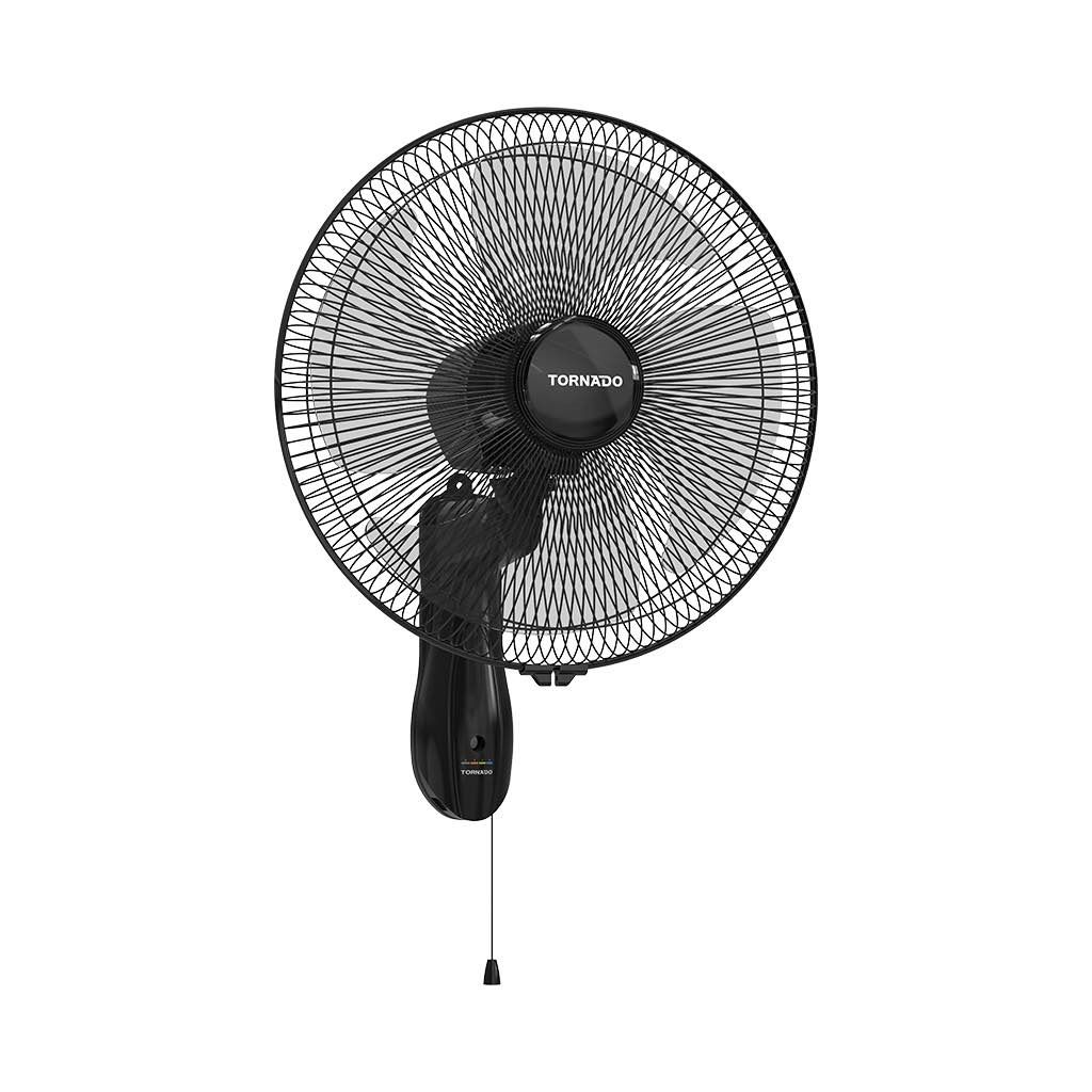 TORNADO Wall Fan 16 Inch 4 Blades Black TWF-16
