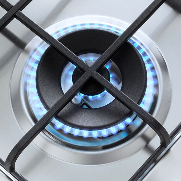 ELBA Elio Lite Gas Built-In Hob, 5 Burners, Stainless Steel- ELIO 75-545 L
