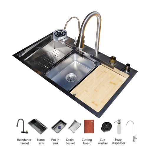 PSM 850 ST Korean stainless steel kitchen sink, rust and blockage resistant
