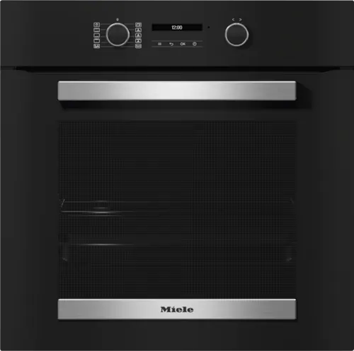 Miele Single Electric Oven 60cm, 76L, Obsidian Black – H 2465 B