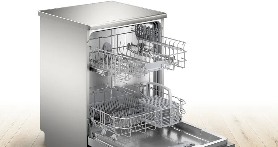 BOSCH Series 2 Dishwasher, 12 Place Settings, 5 Programs, Silver - SMS25AI00V