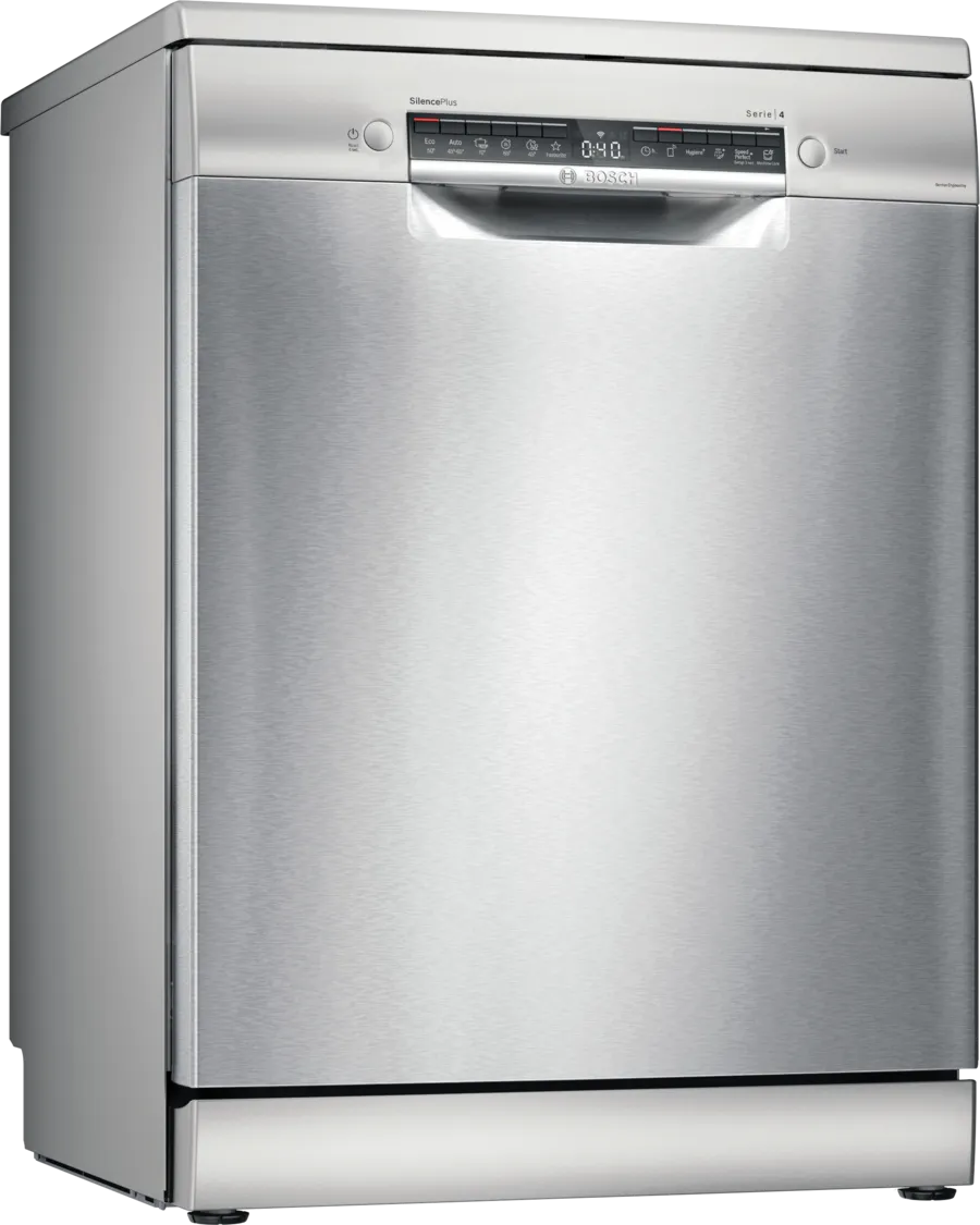 BOSCH Series 4 Freestanding Dishwasher, 60 CM, 13 Persons, Stainless Steel - SMS4EMI60V