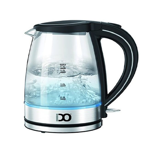 IDO Glass Electric Kettle 1.7 Liters 2000 Watt Transparent  EKG2000-BK
