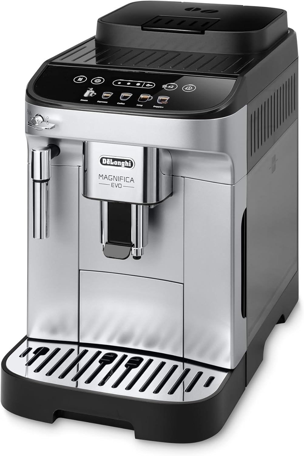 DELONGHI Magnifica Evo Automatic Espresso Coffee Machine, 1450 Watts, 15 Bar, Silver x Black - ECAM290.31.SB