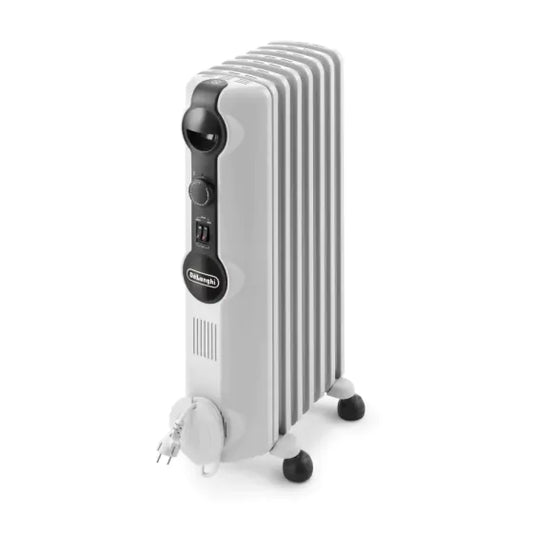 Delonghi Oil Heater, 7 Fins, 1500 Watt, White - TRRS0715