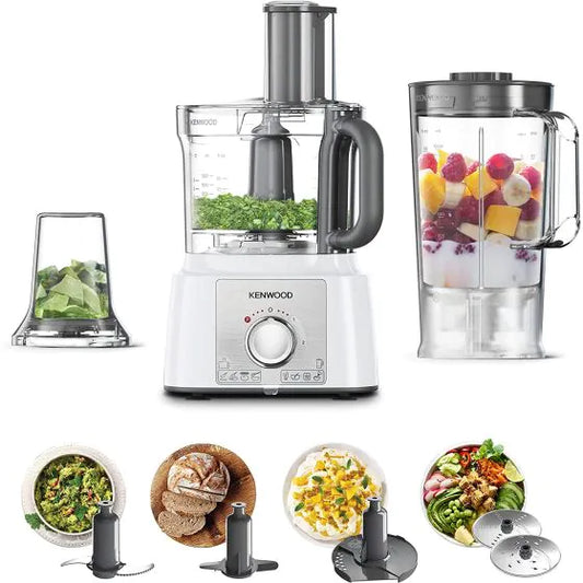 Kenwood Food Processor, 1000 Watt, White - FDP65.400WH