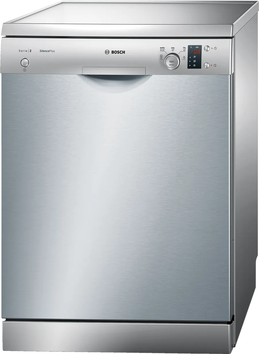 BOSCH Series 2 Dishwasher, 12 Place Settings, 5 Programs, Silver - SMS25AI00V