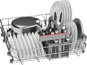 Bosh Series 4 Freestanding Dishwasher, 60 cm, 12 Persons, Silver - SMS46JI01V