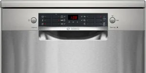 Bosh Series 4 Freestanding Dishwasher, 60 cm, 12 Persons, Silver - SMS46JI01V