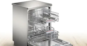 Bosh Series 4 Freestanding Dishwasher, 60 cm, 12 Persons, Silver - SMS46JI01V