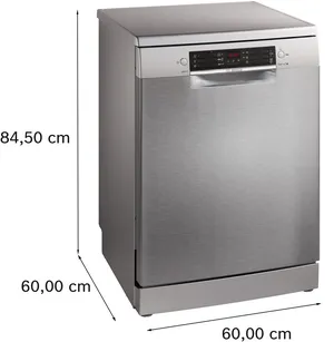 Bosh Series 4 Freestanding Dishwasher, 60 cm, 12 Persons, Silver - SMS46JI01V