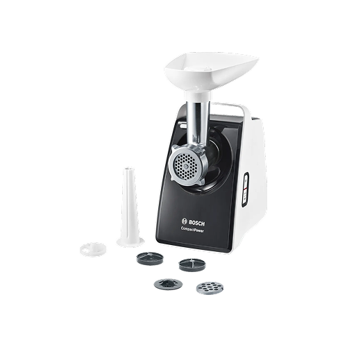 BOSCH CompactPower Meat Grinder, 1600 Watt, Black/White - MFW3612A