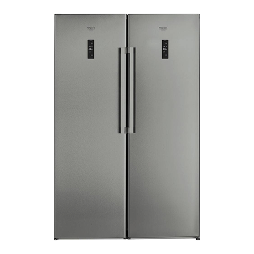ARISTON Twins Refrigerator 363L One Door Silver  + FREEZER No Frost 7 Drawers Capacity 260L Digital Stainless - SH8 2D XFD + UH8 F2D