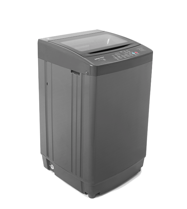 WHITE POINT Top Loading Washing Machine, 12 KG, Digital Screen, Diamond Drum, Hydraulic Glass Door, Dark Grey – WPTL12DGGLA